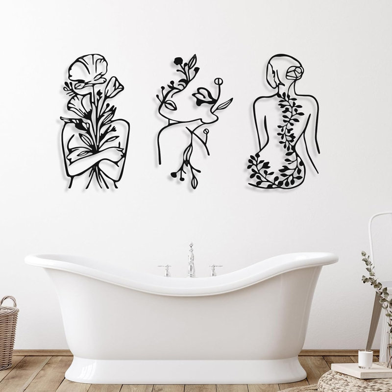 woman outline wall art