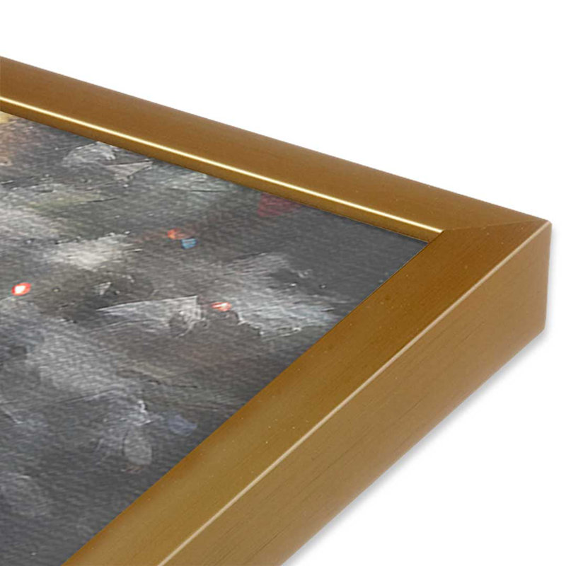 «Christmas Calm» par Jo Moulton, reproduction d'art sur toile, H 17,5 po x l 13,5 po, Doré