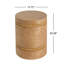 Table de bout cylindrique en bois organique avec détails perlés Norr