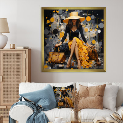 " Yellow Fashionistas Dream Pointillism I "
