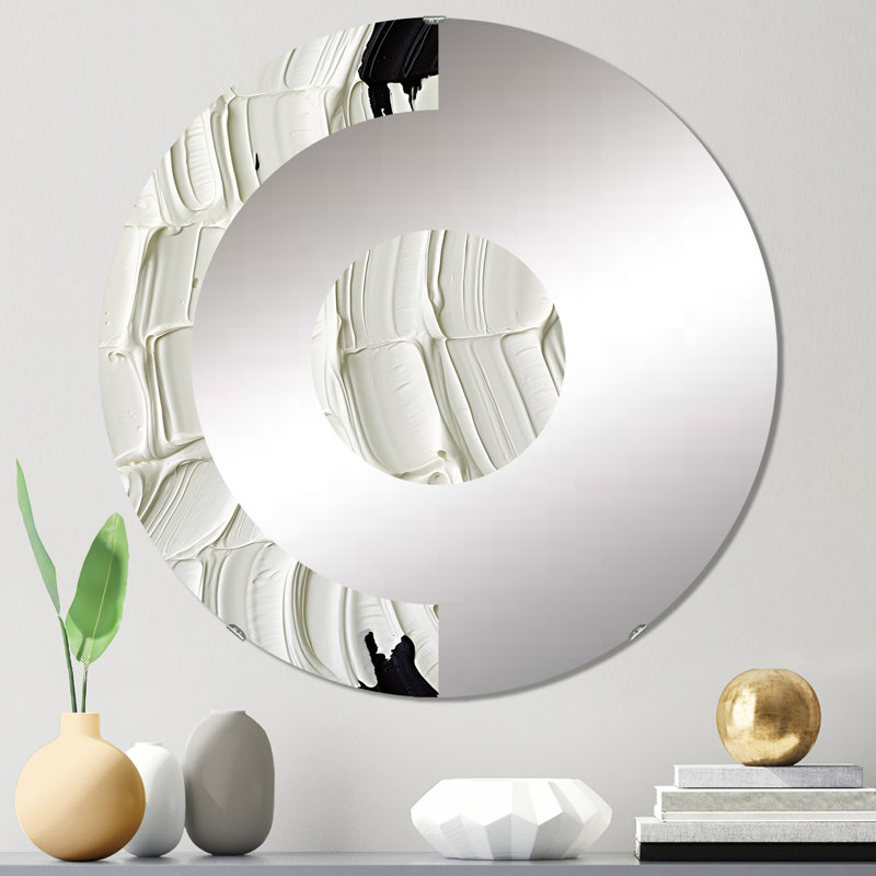 Caselynn - Miroir mural demi-cercle, 23,6 po x 23,6 po