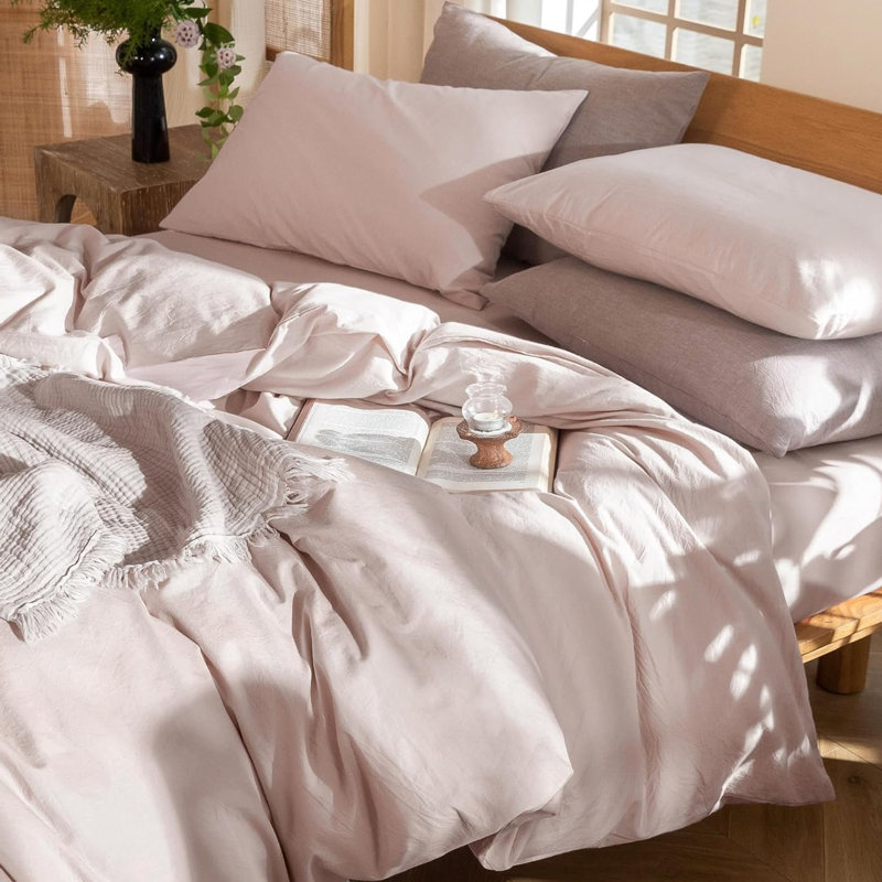 Ensemble de housse de couette Bedding, Rose
