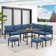 Crussell 9 - Person Patio Conversation Sets with Cushions