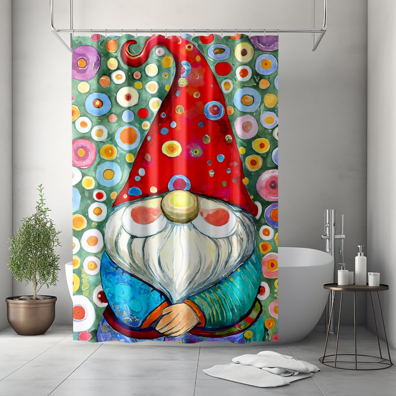Johnavin Geometric Shower Curtain, 83" H x 70" W