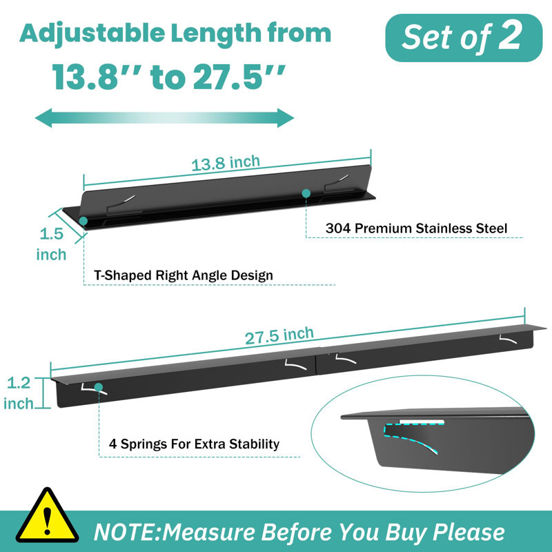Stove Gap Covers, Stove Gap Filler Stainless Steel, 13.8'' Adjustable Length (2PCS), Range Trim Kit, Oven Stove Gap Guard Between Stovetop And Counter, Easy To Clean Heat Resistant