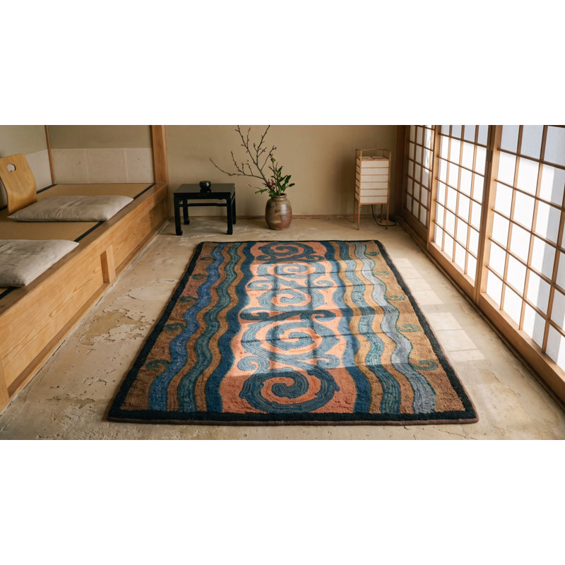 Tapis crocheté en laine des années 1930