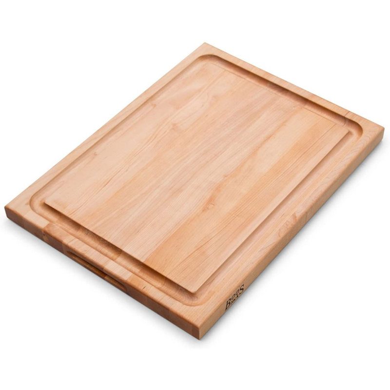 Maple Wood Reversible Cutting Board with Juice Groove