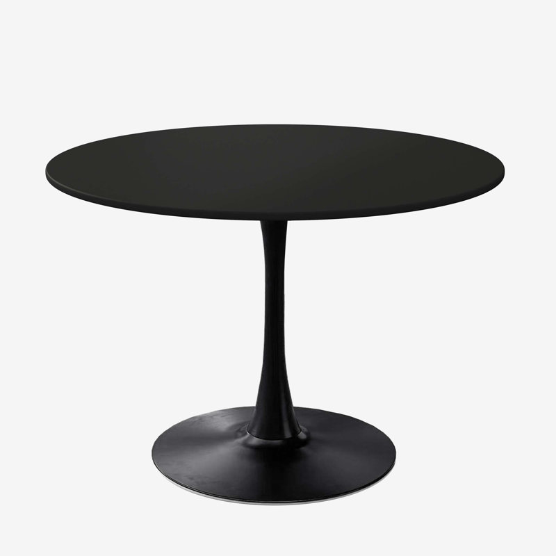 Adrian 42.12"Modern Round Dining Table with Round MDF Table Top,Metal Base Dining Table