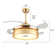 42" Bluetooth Ceiling Fan with Remote Control Retractable Fan