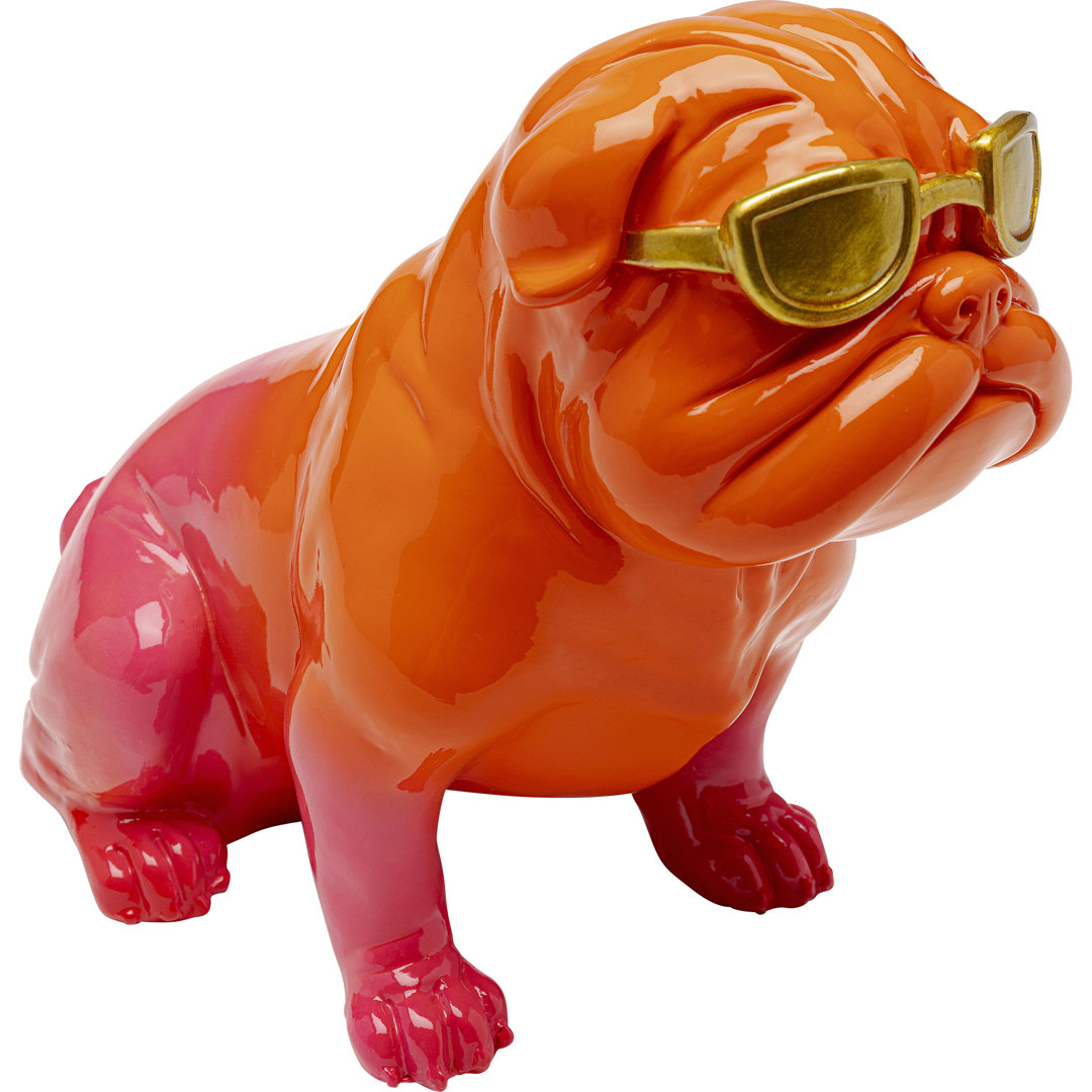 Deko Figur Fashion Dog Pink