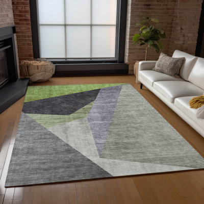 Tapis intérieur / extérieur Killingly avec envers antidérapant