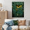 Green Abstract Maya Shapes Mask IV - Abstract Metal Wall Art Decor