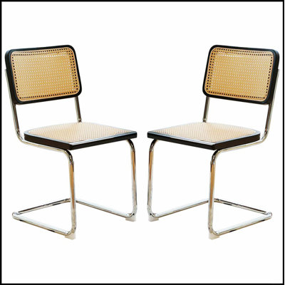 Ensemble de 2 chaises de salle à manger rétro de style Mid-Century Modern en similicuir, design ergonomique pour un confort et un style optimaux.