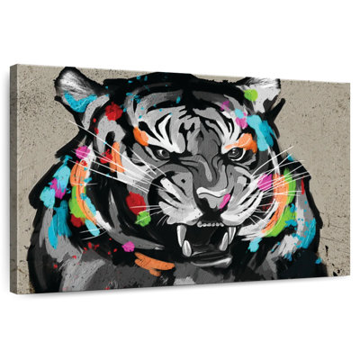 Tigre Brampt, férocité, couleur abstraite