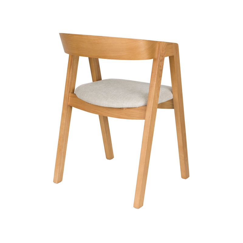 Dining Chair Upholstered Arm Chair, Natural