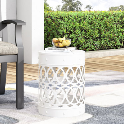 Table d'extérieur en métal - Grande, style moderne avec structure en fer, blanc et blanc, structure tendance
