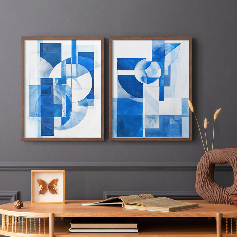 Série ABSTRACT Cxxi - reproduction encadrée de qualité supérieure - prête à être accrochée - aucun clou requis - aucun clou requis