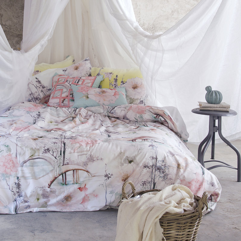 Flickinger Cotton Floral Duvet Cover, Double Duvet Cover