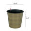 Pot à fleurs décoratif en osier 13,4 "pour l'intérieur et l'extérieur - Rond - Naturel