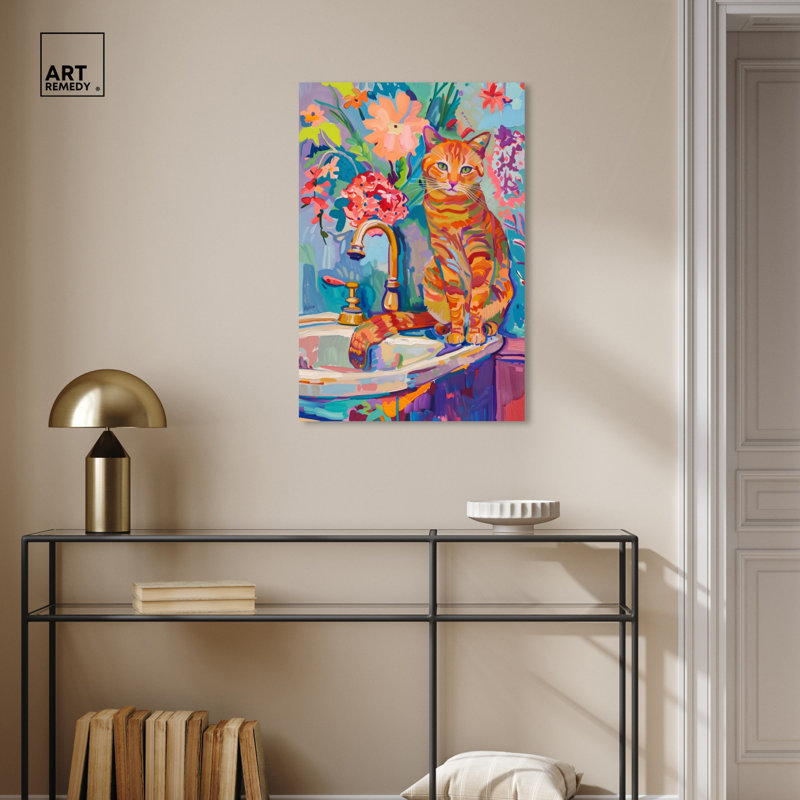 Art de salle de bain Jungle, H 30 po x l 20 po, Toile tendue