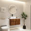 Meuble-lavabo mural moderne de 81 cm (32 po) avec tiroir à fermeture amortie et lavabo en céramique-10814148