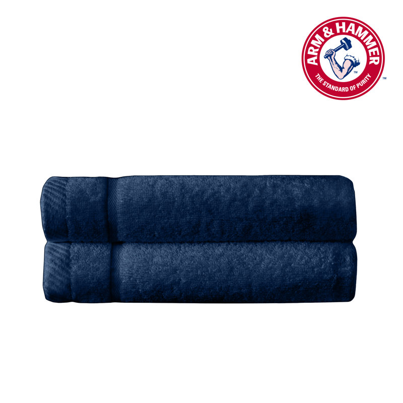 Arm & Hammer Super Soft Hand Towels, Dark Blue, Hand Towels - 2 Pack