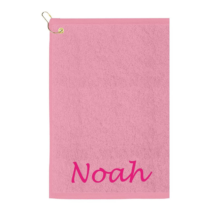Cotton Embroidered Golf Towels Kitchen Towel, Light Pink, Yes