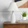 17.32"White Ceramic Table Lamp With White Folding Lampshade
