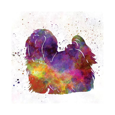 Maltese in Watercolour 1 Piece Wrapped Canvas Painting