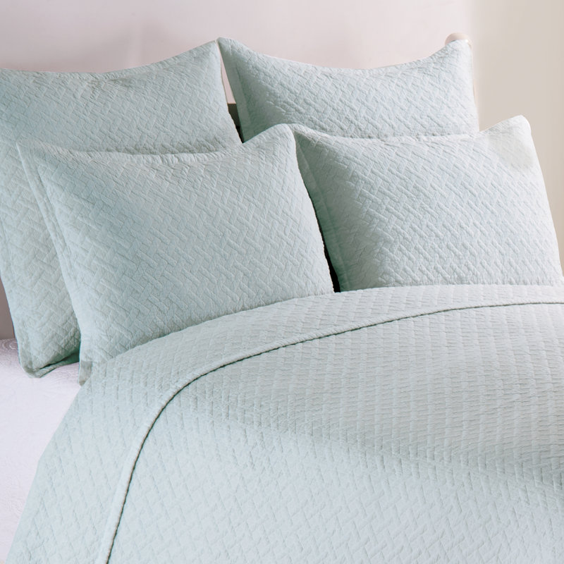 Ensemble de courtepointe Basketweave, Double / Grand, Bleu