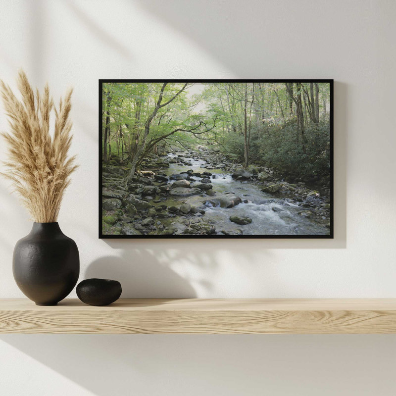 «Little Pigeon River» par Lori Deiter, reproduction d'art, L 12 po x H 8 po, Brun, Impression encadrée
