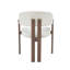 49cm H Linen Upholstered Metal Wing Back Armchair-1736951787