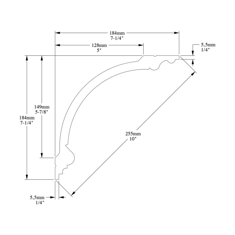 7-1/4 in x 7-1/4 in x 78-3/4 in Primed White High Density Polyurethane Crown Moulding