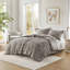 Ensembles de literie luxueux en fausse fourrure, édredon gris pour maison moderne