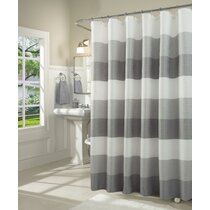 Teal And Grey Shower Curtain