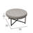 Makaiden Round Cotton Linen Tufted Ottoman with Metal Frame-2106887147