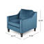 Fauteuil club en velours bleu