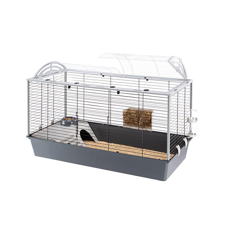 Rabbit Cage, Grey, 75.5cm H x 119cm W x 58cm D