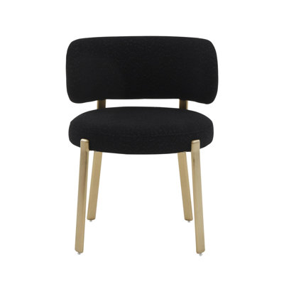 Chaise de salle à manger Shirley Performance Boucle en noir