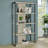 Loomis Whitewashed Grey 4-Shelf Bookshelf