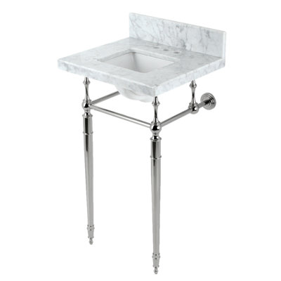 Lavabo de salle de bain rectangulaire avec trop-plein Edwardian