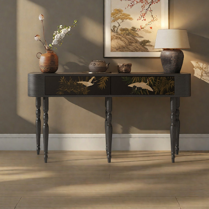 Table d'entrée à tiroirs de style français, H 31,5 po x l 62,99 po x P 15,75 po