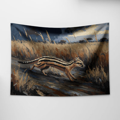 Wildlife African Striped Weasel Wall Tapestry