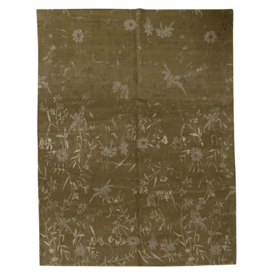 Handmade Silk and Wool Area Rug