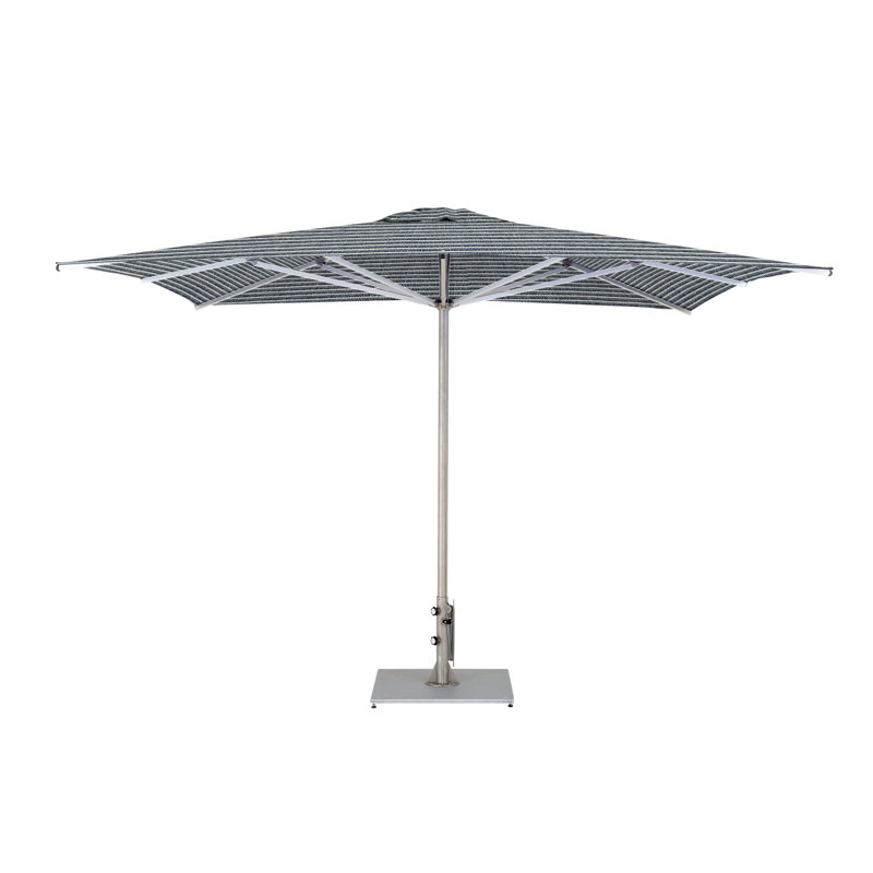 Storm 10' Square Umbrella, Double Stack Metal Plate, Mineral Blue