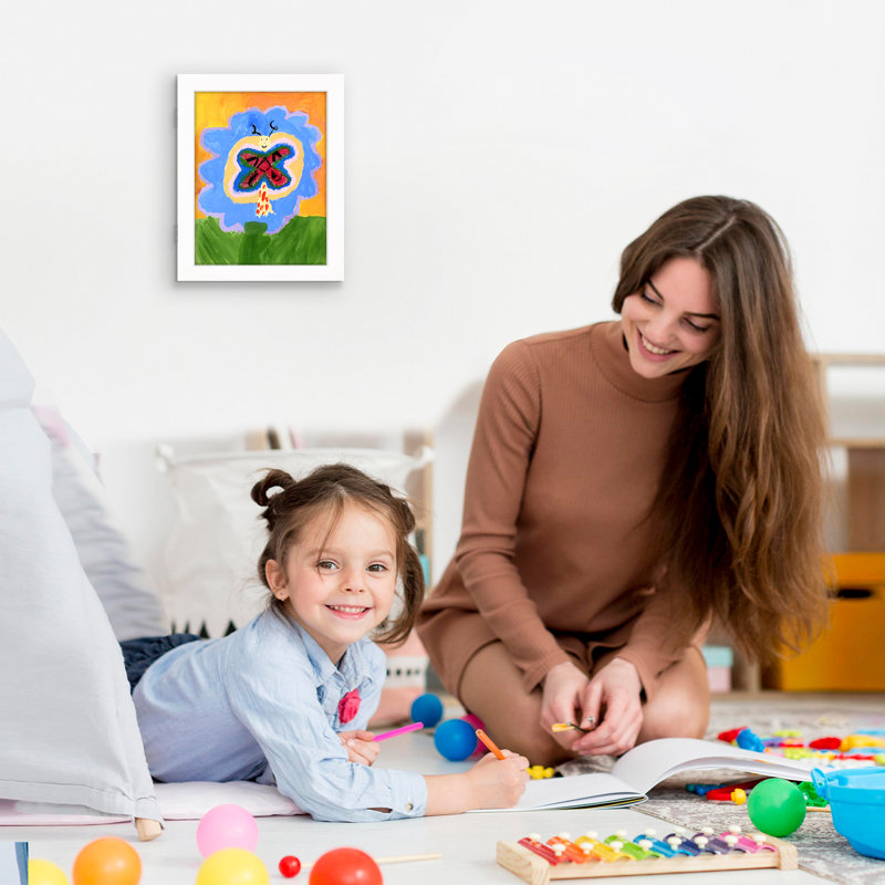 Cadre pour enfants 8,5 x 11 pouvant accueillir 100 œuvres - Cadre à chargement frontal pour table et mur, Blanc