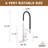 Spring Neck Standard Kitchen Faucet with Dual-Function spray head and Deck Plate-88382379
