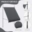 Outsunny 2 x 1.2m Freestanding Retractable Awning, Non-Screw Garden Awning