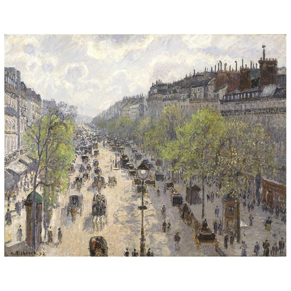 Leinwandbild Boulevard Montmartre von Camille Pissarro