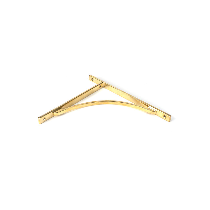 Apperley Shelf Bracket, Polished Brass, 31.4cm H x 9.8cm W x 2cm D